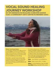 Greater Goods Ojai Weds July 26th Evening Vocal Healing Journey GwendolynGreaterGoodsOjaiFlyer 1 232x300