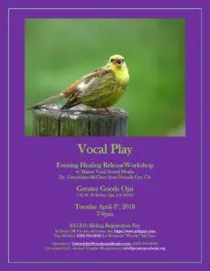 VOCAL PLAY: An Evening Healing Release Workshop Tues. 4/3/18; 7-9pm Ojai 4.3.18 1 232x300