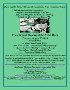 5th Annual Yuba River Vocal Sound Healing Day Retreat Aug. 8th, 2019 YubaRetreat2019 1 1 232x300