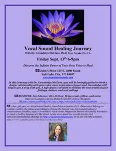 Salt Lake City UT Vocal Journey Sept. 13th 6-9pm “John’s Place” SaltLakeCity9.13.19 1 2 232x300
