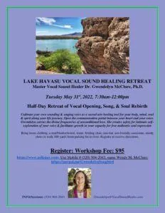 Lake Havasu Tuesday Morning May 31st Half-Day Intensive River Retreat 5.31.22.Havasu.vocalsoundhealing 1 232x300