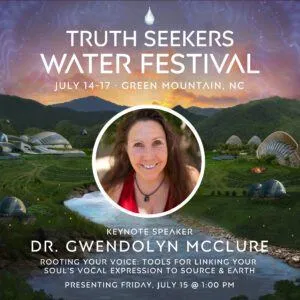 Virtual LiveStream & Physical Attendance Truth Seekers Water Festival July 14-17, 2022 Dr. Gwendolyn McClure 300x300