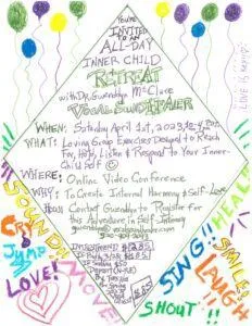 Encore! Saturday 4.1.23 AND Sunday 4.9.23 Inner Child Day Retreats! 4.1.23 Flyer Inner Child Retreat 232x300