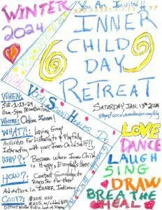 Inner Child Day Retreat this Winter Season: Saturday January 13th 2024 Winter 2024 Inner Child Retreat Flyer 232x300
