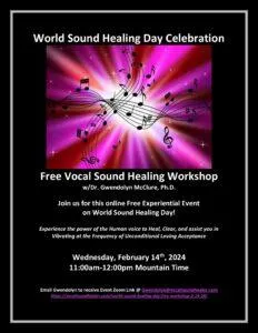 World Sound Healing Day Free Workshop!! 2.14.24 World Sound Healing Day Celebration 1 232x300