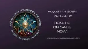 Summer Festival Guest Presenter & Booth: Appalachia Starseed Reunion N.C. August 1st-4th, 2024 ASR Promotional Flyer 300x169